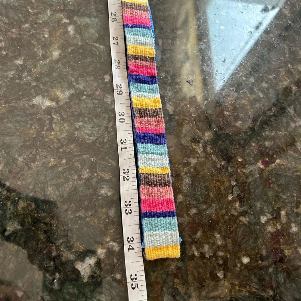 A Tail We Could Wag women’s striped belt with silver buckle. Colorful. Dog lover - Picture 8 of 10